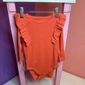 Cat & Jack Orange Ruffle Bodysuit